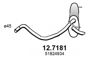 Silenciador posterior Fiat GRANDE PUNTO · Fiat PUNTO EVO · Fiat PUNTO Hatchback Van
