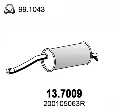 Silenciador posterior Dacia SANDERO