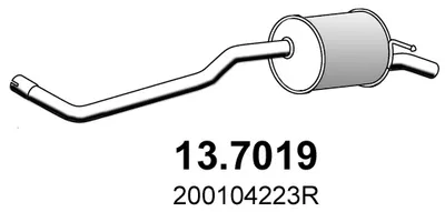 Silenciador posterior Renault LOGAN/STEPWAY II · Dacia SANDERO II · Dacia LOGAN II
