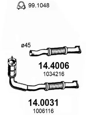 Tubo de escape Ford FIESTA IV · Ford FIESTA Box Body/MPV · Ford KA