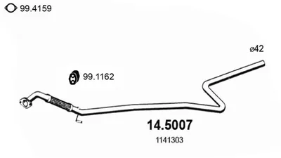 Tubo de escape Ford FIESTA V · Ford FUSION · Ford FIESTA V Van