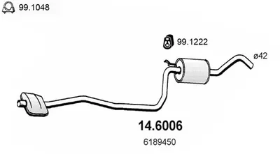 silenciador del medio Ford FIESTA III · Ford FIESTA IV · Ford FIESTA Box Body/MPV