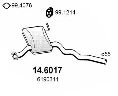 silenciador del medio Ford SIERRA II Hatchback · Ford SIERRA II · Ford SIERRA II Turnier