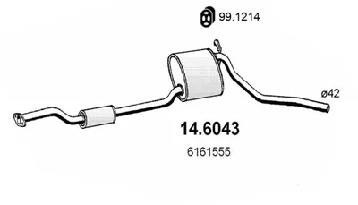 silenciador del medio Ford SIERRA II Hatchback · Ford SIERRA II · Ford SIERRA I Hatchback