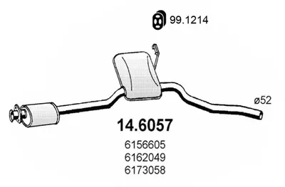 silenciador del medio Ford SCORPIO I