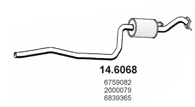 silenciador del medio Ford FIESTA III