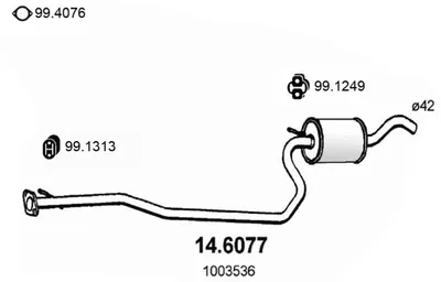 silenciador del medio Ford FIESTA IV · Ford FIESTA Box Body/MPV · Mazda 121 III