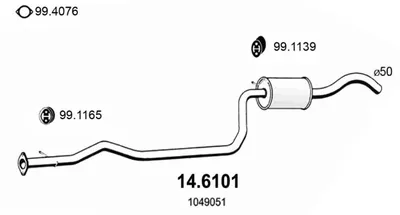 silenciador del medio Ford FIESTA IV · Ford PUMA · Ford FIESTA V