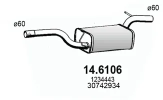 silenciador del medio Ford FOCUS C-MAX · Ford FOCUS II · Ford FOCUS II Turnier