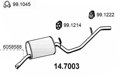 Silenciador posterior Ford FIESTA I