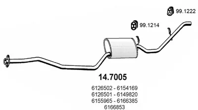 Silenciador posterior Ford FIESTA II · Ford FIESTA Hatchback Van