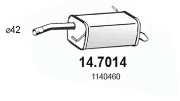 Silenciador posterior Ford FIESTA V · Ford FIESTA V Van · Mazda 2