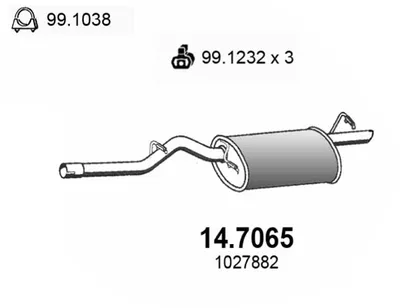 Silenciador posterior Ford KA