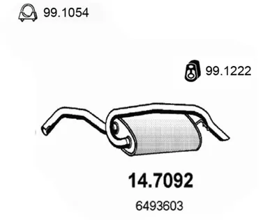 Silenciador posterior Ford ESCORT V Turnier · Ford ORION III