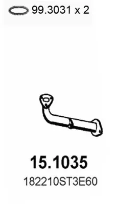 Tubo de escape Honda CIVIC VI Fastback · Honda CIVIC VI Aerodeck · Honda CIVIC V Hatchback