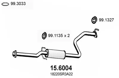 silenciador del medio Honda CIVIC VI Hatchback · Honda CIVIC V Hatchback