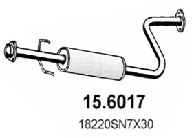 silenciador del medio Honda ACCORD IV · Honda ACCORD IV Coupe · Honda ACCORD V