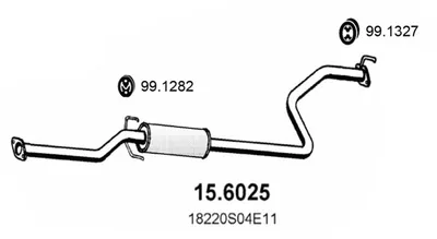silenciador del medio Honda CIVIC VI Fastback · Honda CIVIC VI Hatchback · Honda CIVIC VI Saloon