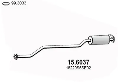 silenciador del medio Honda CIVIC VII Hatchback