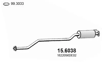 silenciador del medio Honda CIVIC VII Hatchback