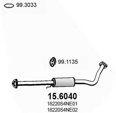 silenciador del medio Honda HR-V