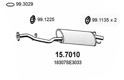 Silenciador posterior Honda ACCORD III