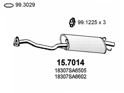 Silenciador posterior Honda ACCORD II · Honda ACCORD I