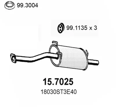 Silenciador posterior Honda CIVIC VI Fastback · Honda CIVIC VI Hatchback