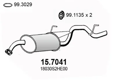 Silenciador posterior Honda HR-V