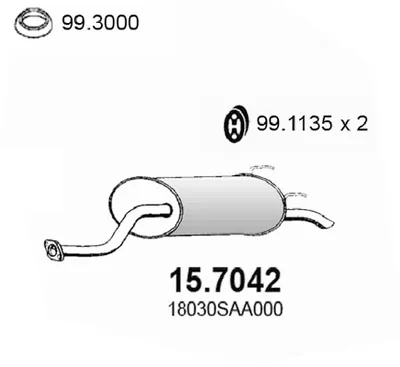 Silenciador posterior Honda JAZZ II