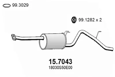 Silenciador posterior Honda LOGO