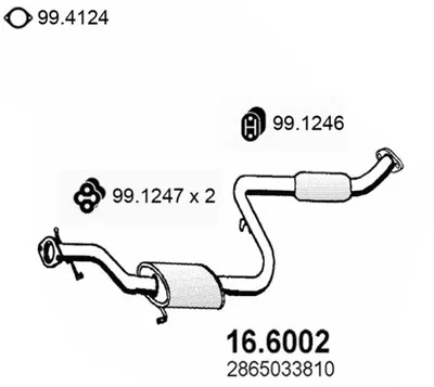 silenciador del medio Hyundai SONATA II · Hyundai SONATA III