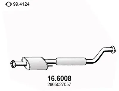 silenciador del medio Hyundai COUPE I