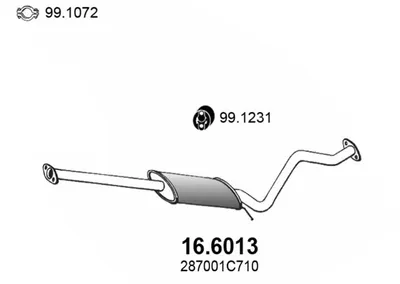 silenciador del medio Hyundai GETZ