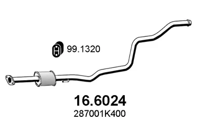 silenciador del medio ASSO 16.6024