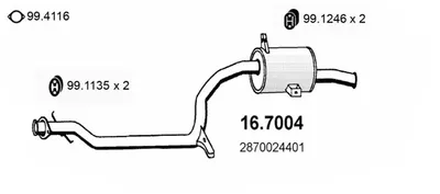 Silenciador posterior Hyundai PONY · Hyundai PONY / EXCEL Saloon