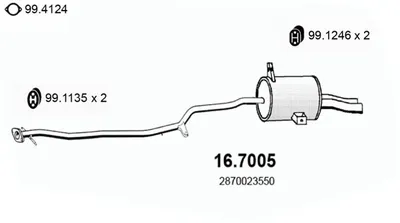 Silenciador posterior Hyundai S COUPE
