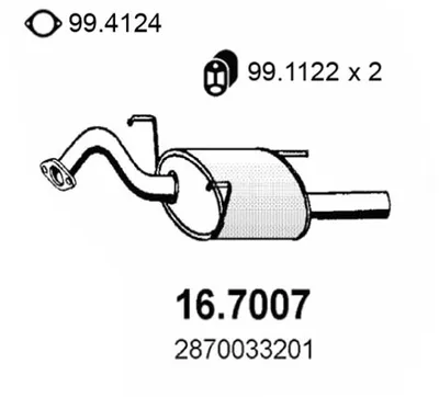 Silenciador posterior Hyundai SONATA II · Hyundai SONATA III