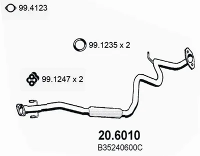 silenciador del medio Mazda 121 II