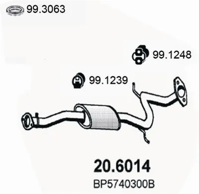 silenciador del medio Mazda 323 C V · Mazda 323 F V