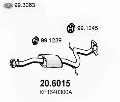 silenciador del medio Mazda 323 F V