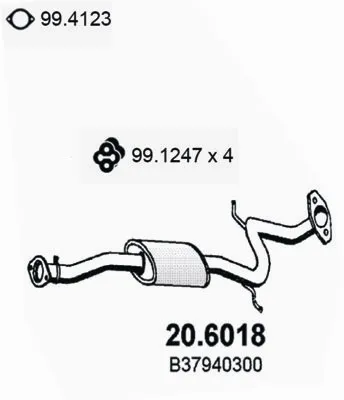 silenciador del medio Mazda 323 S V