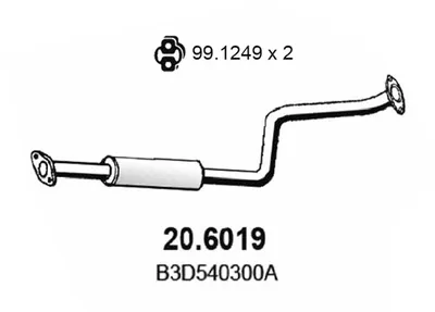silenciador del medio Mazda 323 S VI Saloon · Mazda 323 F VI Hatchback
