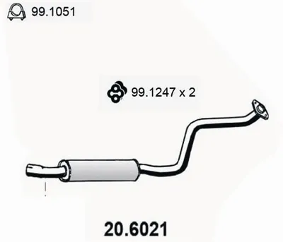silenciador del medio Mazda 323 S VI Saloon · Mazda 323 F VI Hatchback