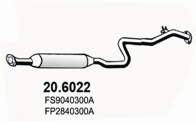 silenciador del medio Ford ESCORT VI Estate Van · Mazda 626 V · Mazda 626 V Hatchback