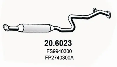 silenciador del medio Mazda 626 V Station Wagon