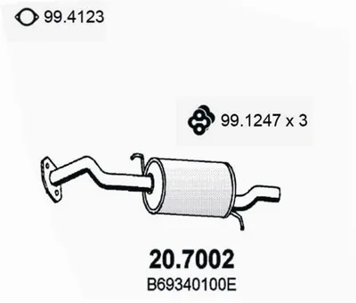 Silenciador posterior Mazda 323 S IV