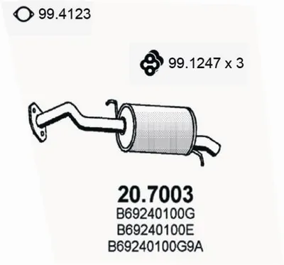 Silenciador posterior Mazda MX-3 · Mazda 323 F IV · Mazda 323 C IV
