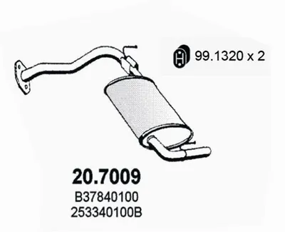Silenciador posterior Mazda 323 C V · Mazda 323 F V · Mazda 323 F VI Hatchback