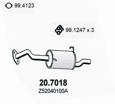 Silenciador posterior Mazda 323 S V